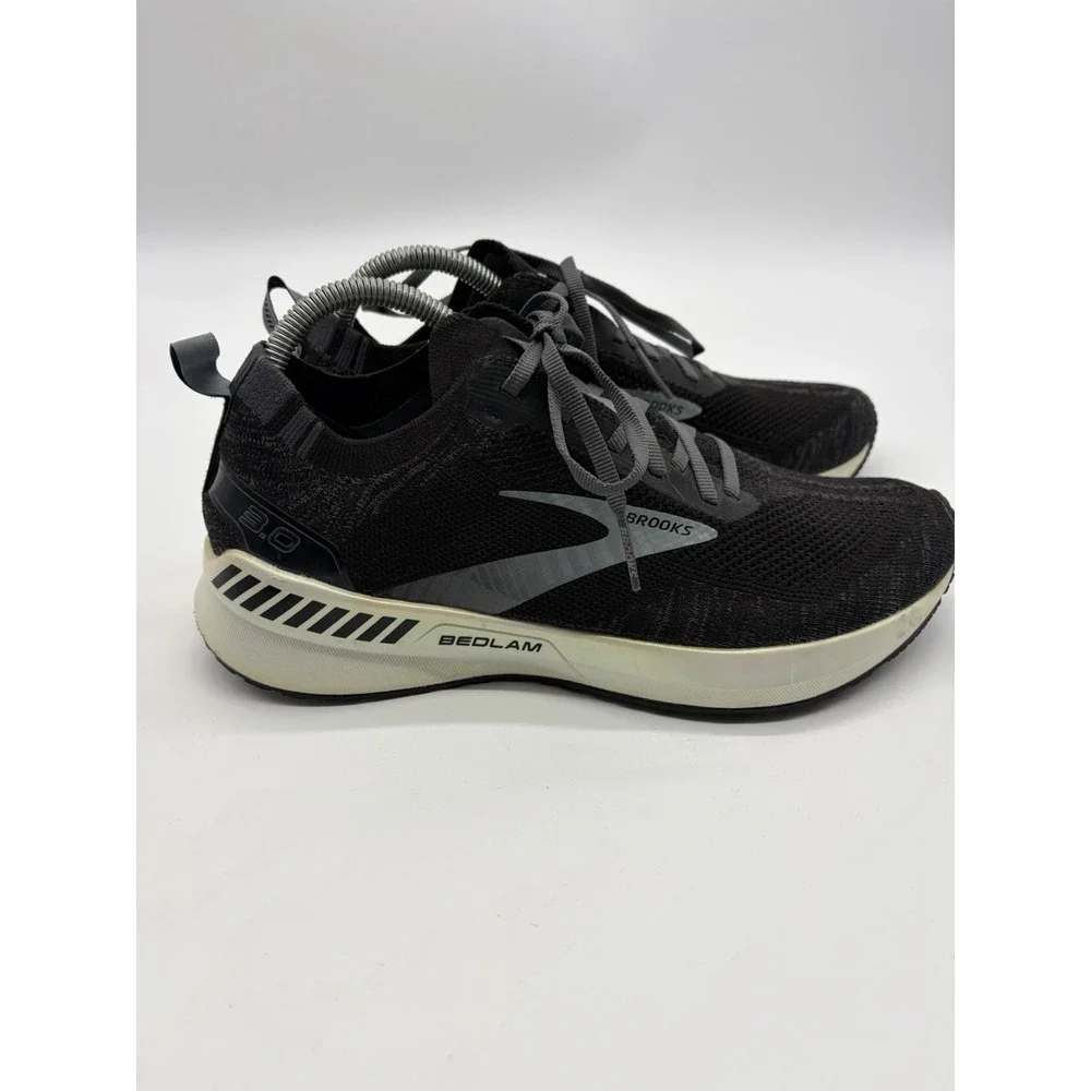 Brooks Womens Bedlam 3 Size 9.5 B Black White Running Shoes Sneakers 1203301B012